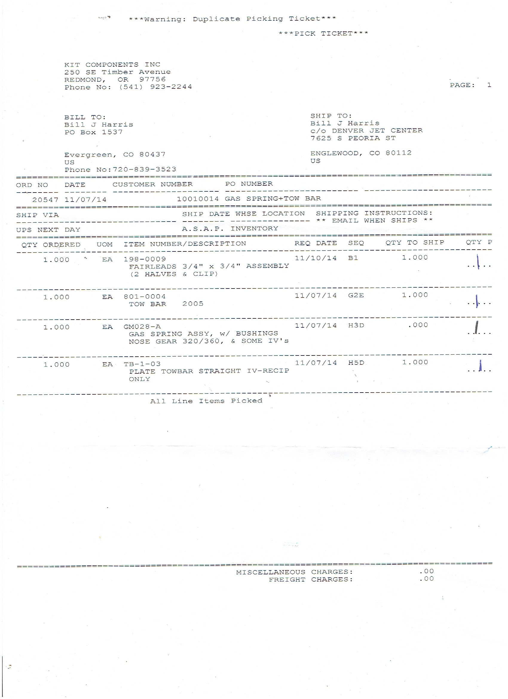 Lancair 320/360 N52LC document